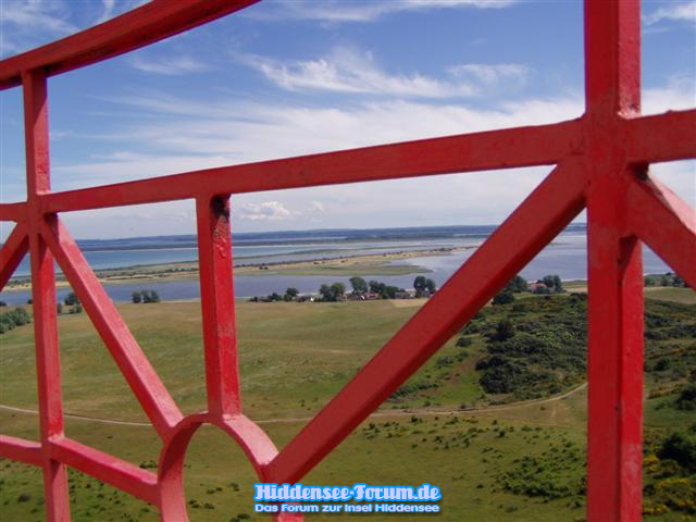 Blick vom Leuchtturm auf den Bodden