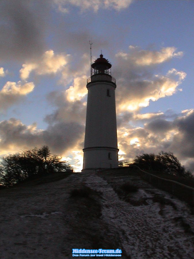 Leuchtturm Dornbusch im Winter