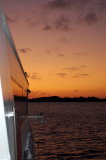 Sonnenuntergang vom Schiff aus