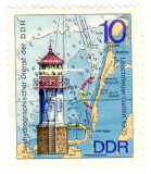 Leuchtturm Gellen auf 10 Pfennig-Briefmarke