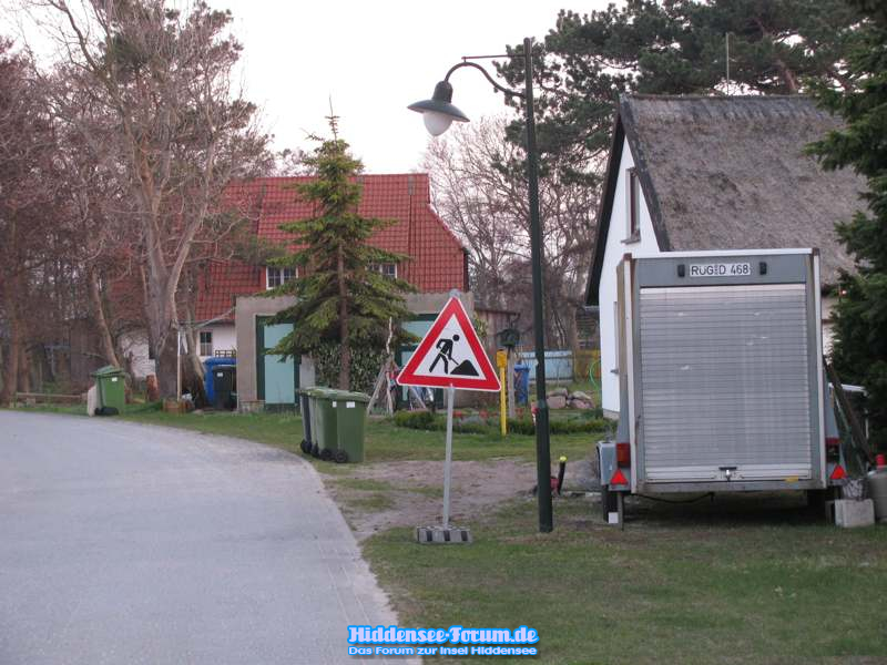Das einzige Verkehrsschild auf Hiddensee