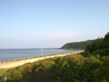 Strand in Kloster mit Blick zur Hucke