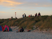 Menschen beim Sonnenuntergang in Vitte 2010