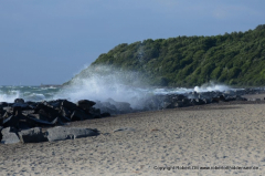 Strand im Mai bei Sturm