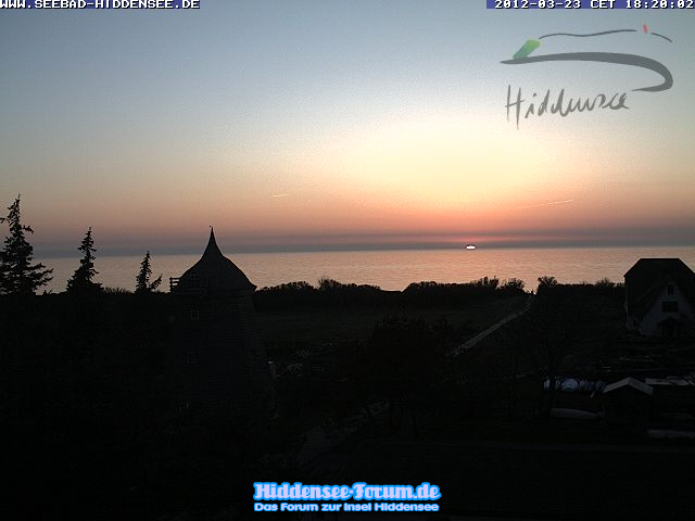 Sonnenuntergang auf Hiddensee am 23. März 2012