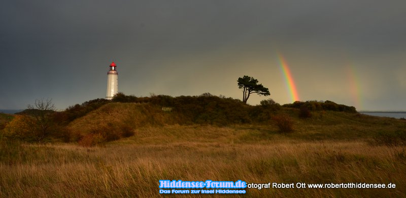 Leuchtturm Dornbusch im Herbst