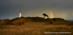 Leuchtturm Dornbusch im Herbst