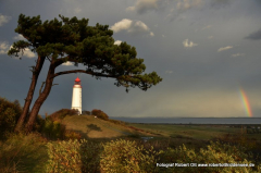 Leuchtturm Dornbusch im Herbst