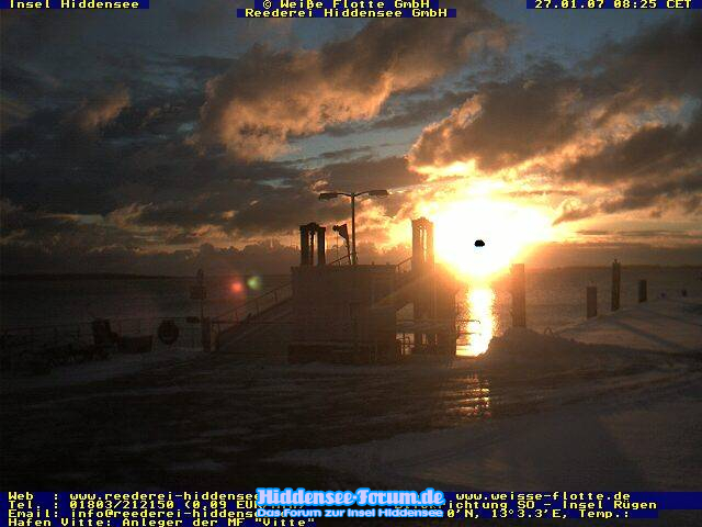 Vitte (Webcam-Bild) Sonnenaufgang