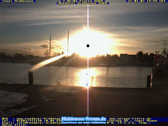 Vitte (Webcam-Bild) Sonnenuntergang